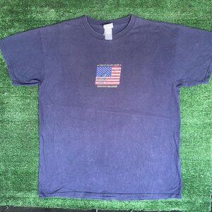 Vintage Y2K Hard Rock Shirt USA Flag Retro Tourist Travel Tee
